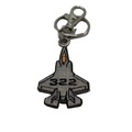 Merchandise 322 Squadron: F-35 KeyChain gray